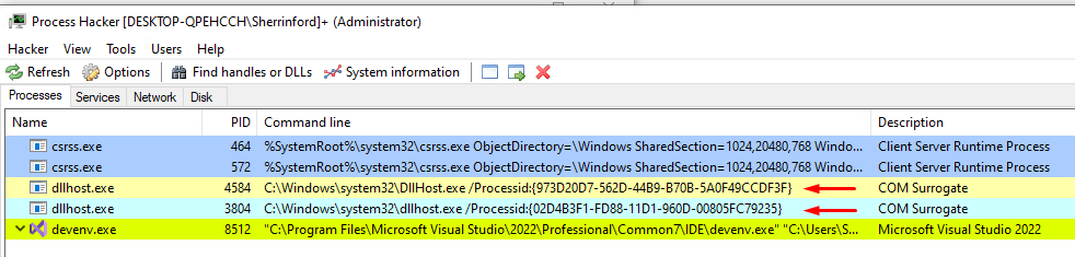 شغل شریف واسطه گری توسط پراسس dllhost.exe